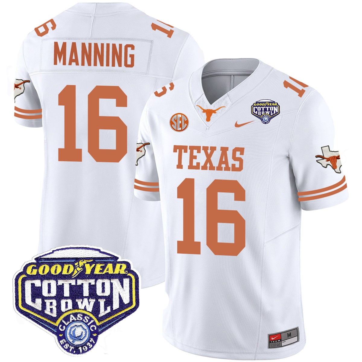 Men’s Texas Longhorns 2024 Cotton Bowl Classic Jersey – All Stitched