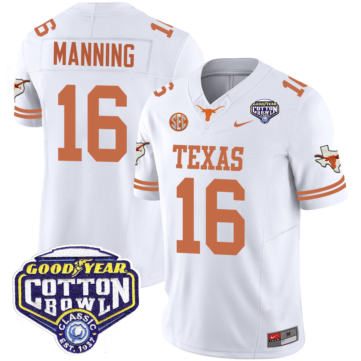 Men’s Texas Longhorns 2024 Cotton Bowl Classic Jersey – All Stitched