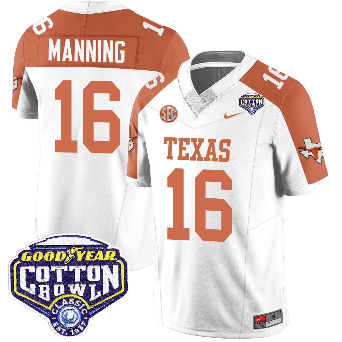 Men’s Texas Longhorns 2024 Cotton Bowl Classic Jersey – All Stitched
