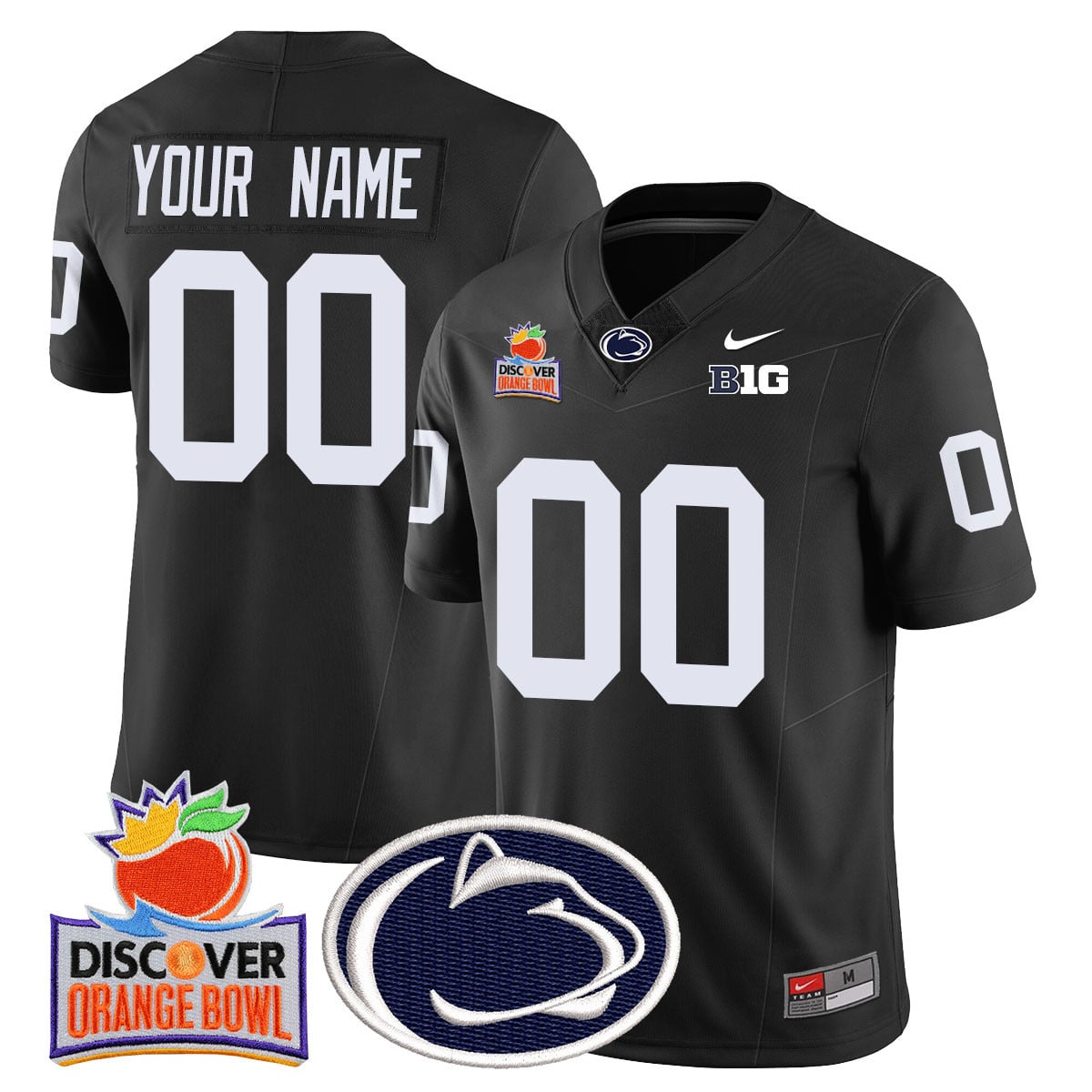 Custom Gender/Name Penn State Nittany Lions 2024 Orange Bowl Jersey N1 – All Stitched