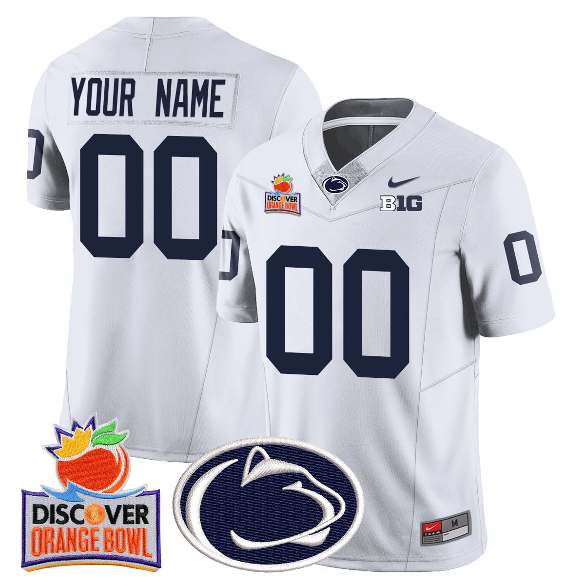 Custom Gender/Name Penn State Nittany Lions 2024 Orange Bowl Jersey N1 – All Stitched