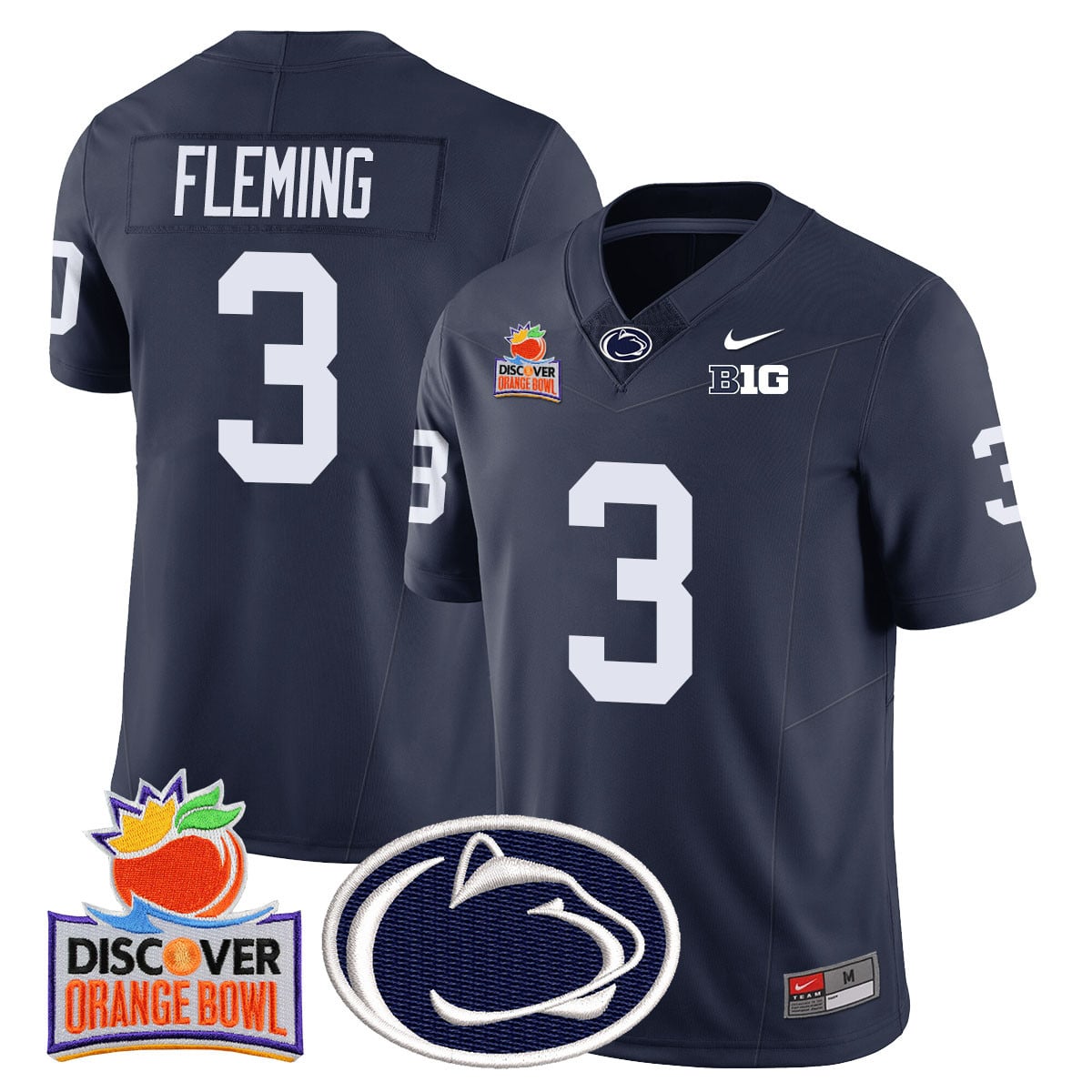 Men’s Penn State Nittany Lions 2024 Orange Bowl Jersey N1 – All Stitched