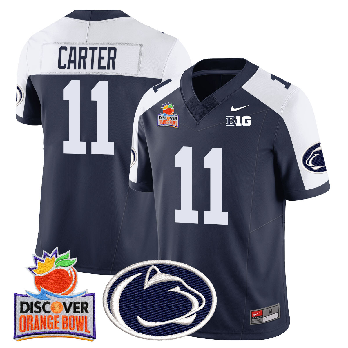 Men’s Penn State Nittany Lions 2024 Orange Bowl Jersey N1 – All Stitched