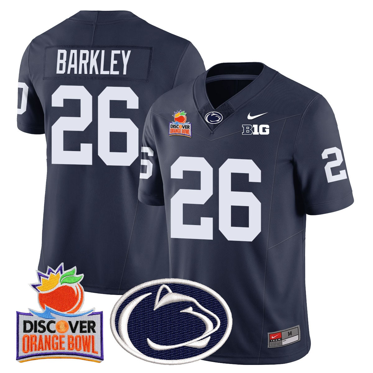 Men’s Penn State Nittany Lions 2024 Orange Bowl Jersey N1 – All Stitched