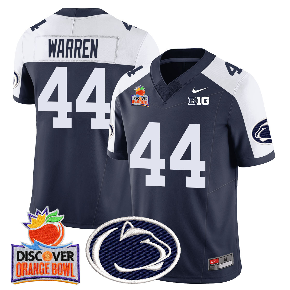 Men’s Penn State Nittany Lions 2024 Orange Bowl Jersey N1 – All Stitched