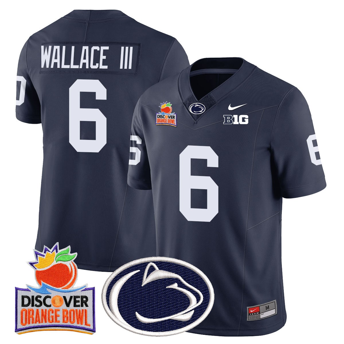 Men’s Penn State Nittany Lions 2024 Orange Bowl Jersey N1 – All Stitched