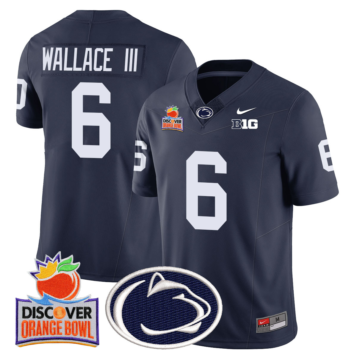 Men’s Penn State Nittany Lions 2024 Orange Bowl Jersey N1 – All Stitched