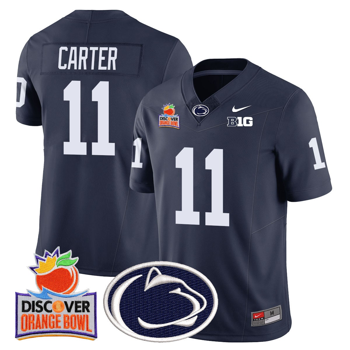 Men’s Penn State Nittany Lions 2024 Orange Bowl Jersey N1 – All Stitched