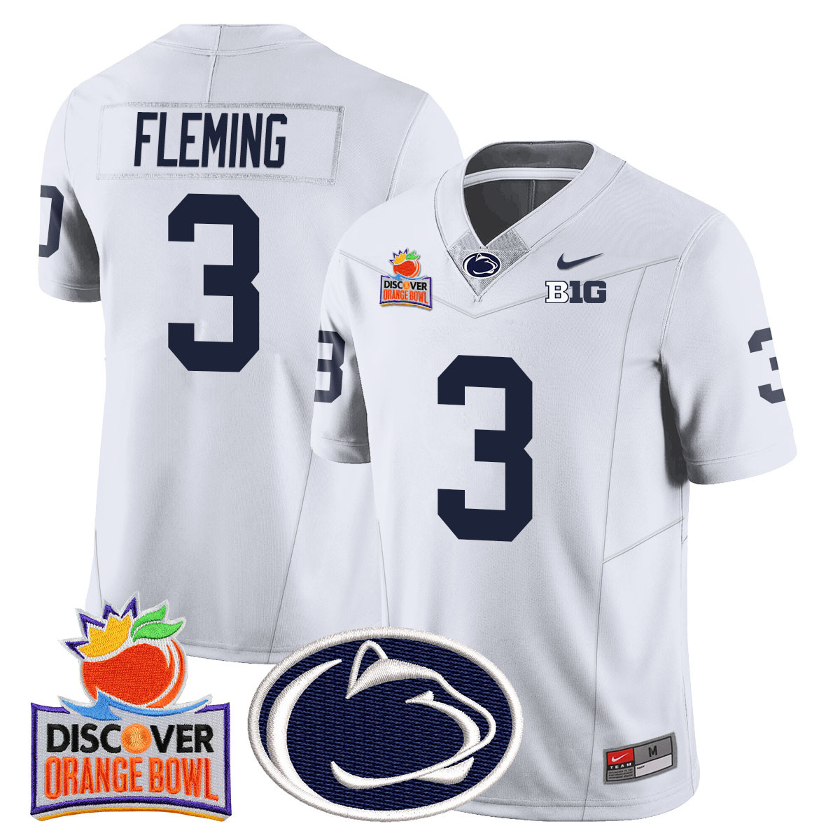 Men’s Penn State Nittany Lions 2024 Orange Bowl Jersey N1 – All Stitched