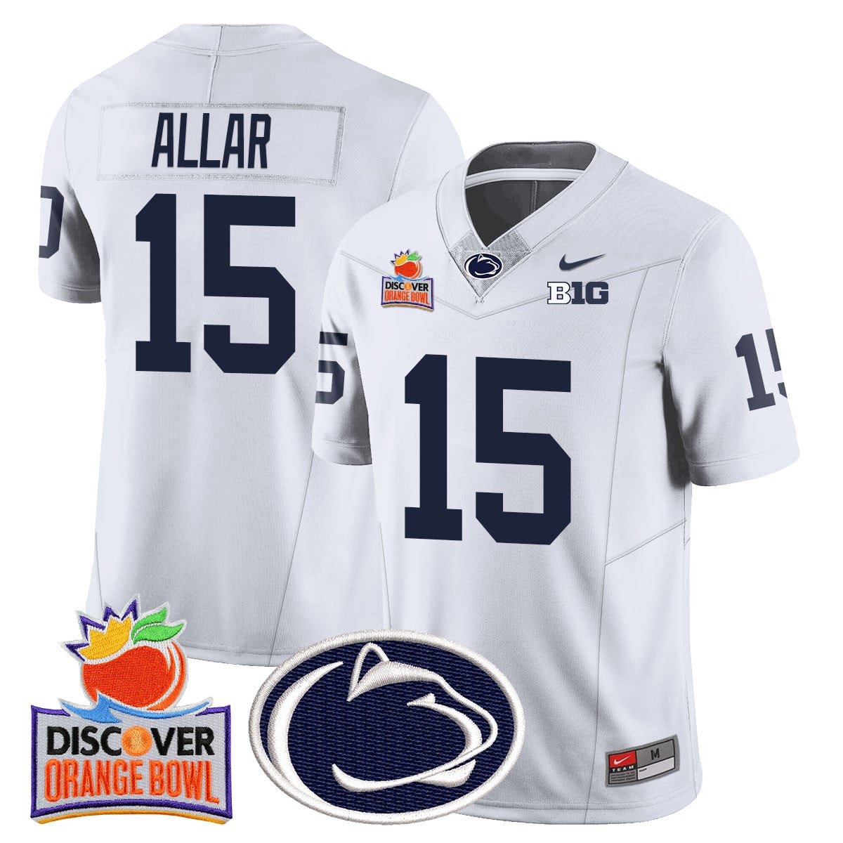 Men’s Penn State Nittany Lions 2024 Orange Bowl Jersey N1 – All Stitched