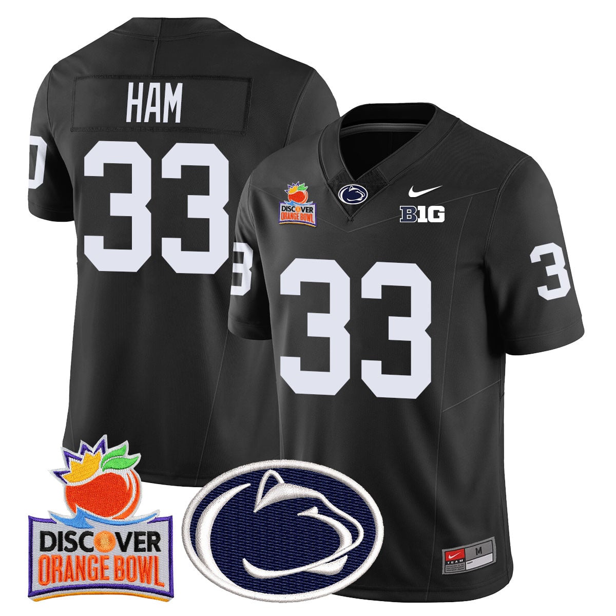 Men’s Penn State Nittany Lions 2024 Orange Bowl Jersey N1 – All Stitched