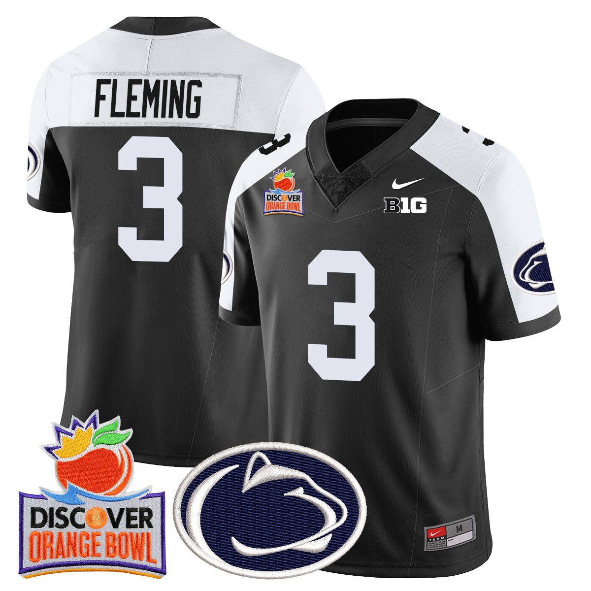 Men’s Penn State Nittany Lions 2024 Orange Bowl Jersey N1 – All Stitched