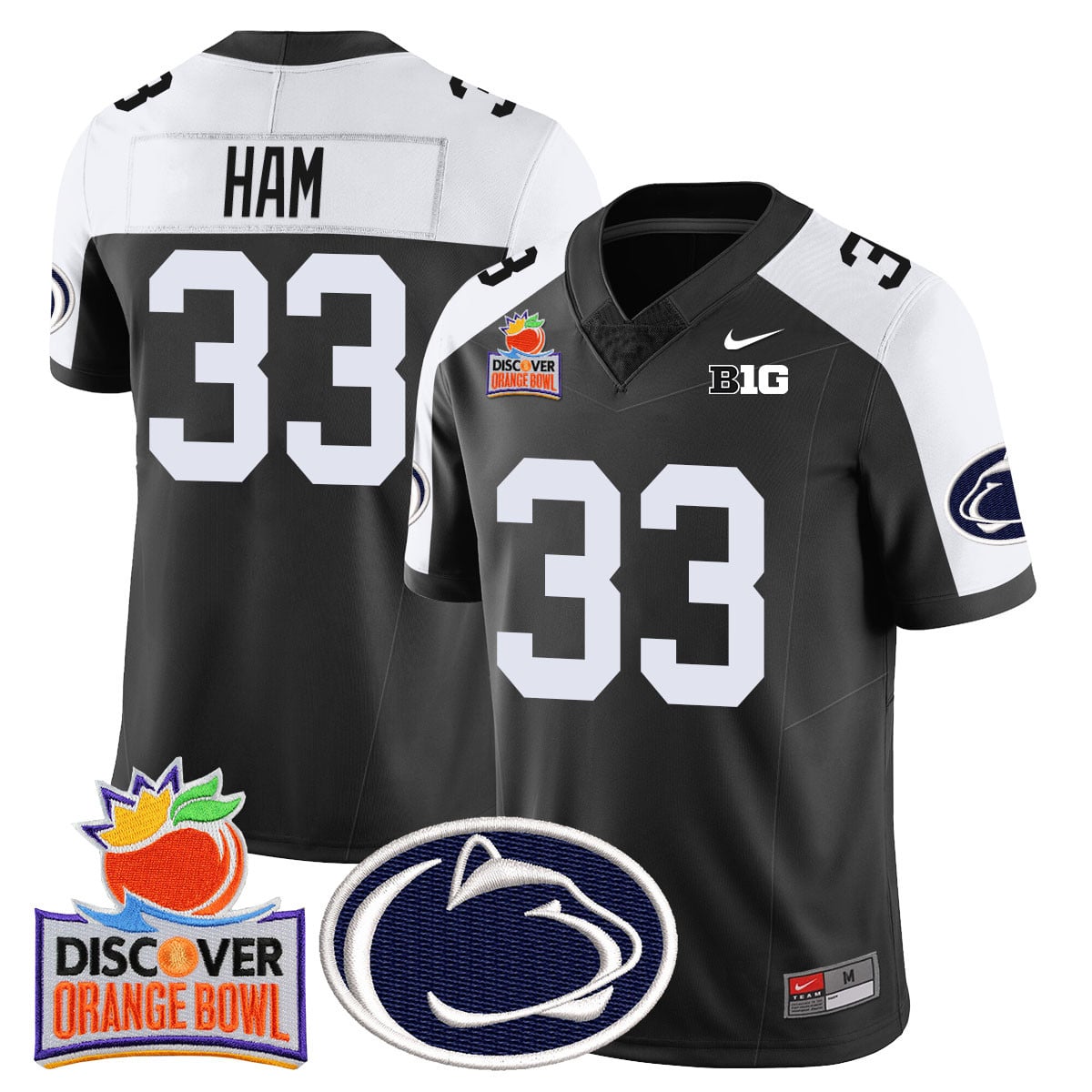 Men’s Penn State Nittany Lions 2024 Orange Bowl Jersey N1 – All Stitched