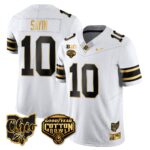 Men’s Ohio State Buckeyes 2024 Cotton Bowl Classic Jersey Gold – All Stitched
