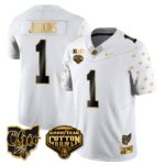 Men’s Ohio State Buckeyes 2024 Cotton Bowl Classic Jersey Gold – All Stitched