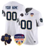 Custom Dame Fighting Irish 2024 Orange Bowl Jersey – All Stitched
