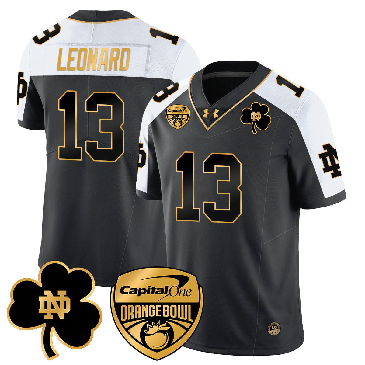 Men’s Notre Dame Fighting Irish 2025 Orange Bowl Jersey – All Stitched