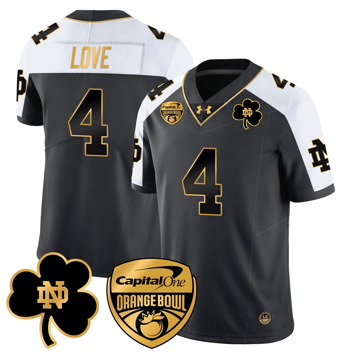 Men’s Notre Dame Fighting Irish 2025 Orange Bowl Jersey – All Stitched