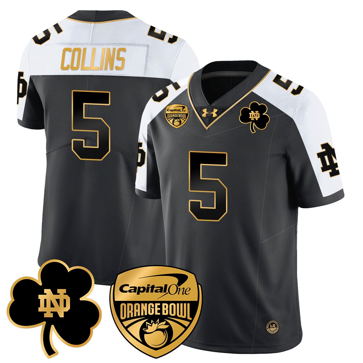 Men’s Notre Dame Fighting Irish 2025 Orange Bowl Jersey – All Stitched