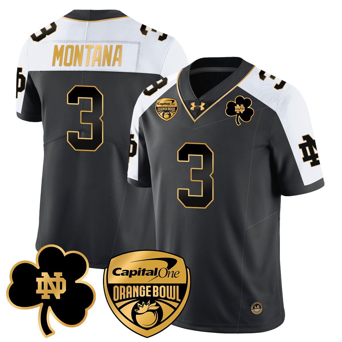 Men’s Notre Dame Fighting Irish 2025 Orange Bowl Jersey – All Stitched