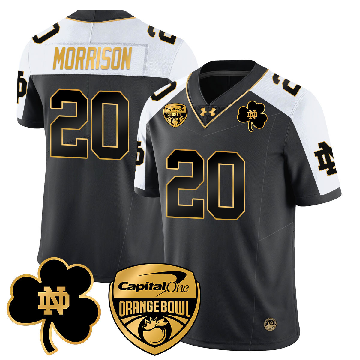 Men’s Notre Dame Fighting Irish 2025 Orange Bowl Jersey – All Stitched