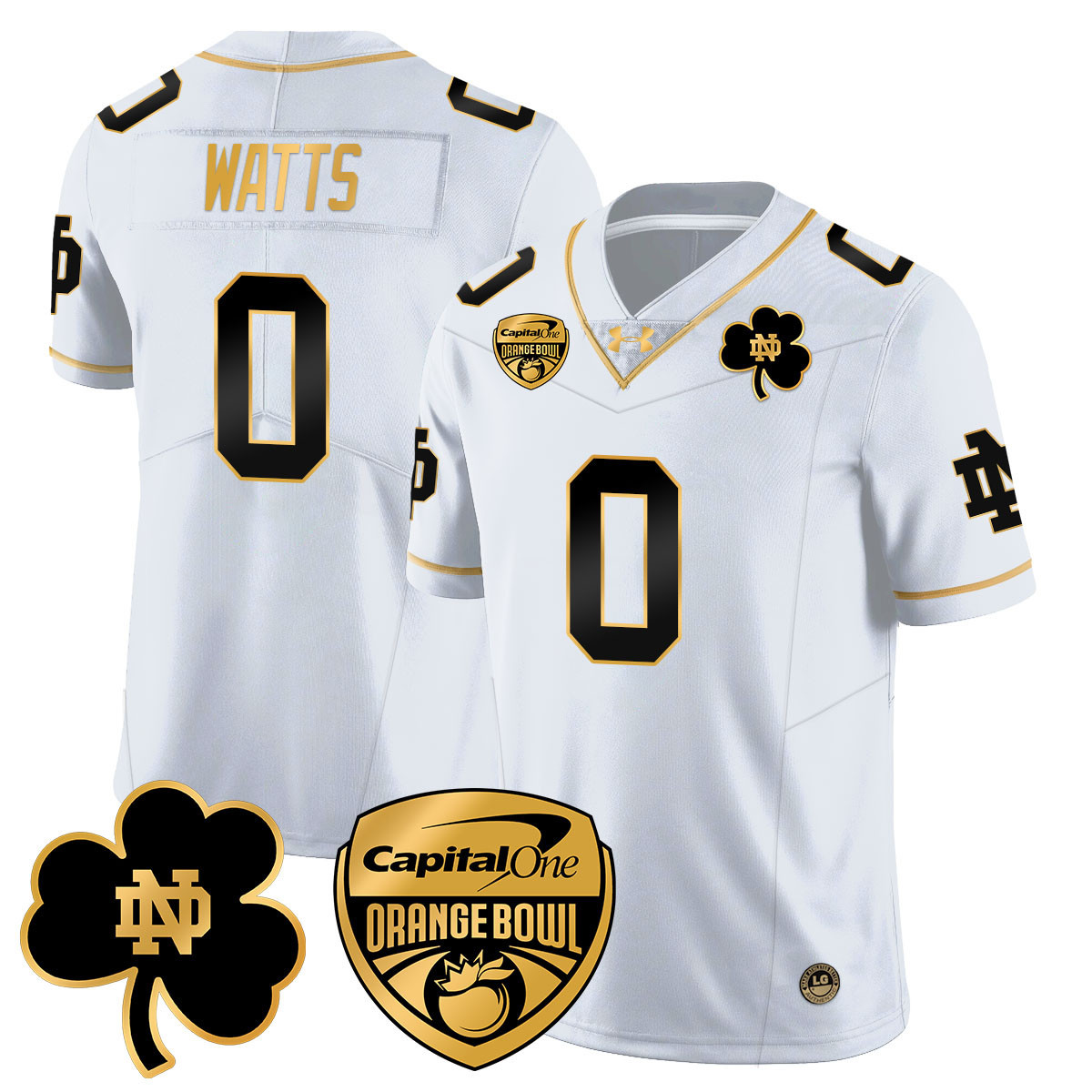 Men’s Notre Dame Fighting Irish 2025 Orange Bowl Jersey – All Stitched