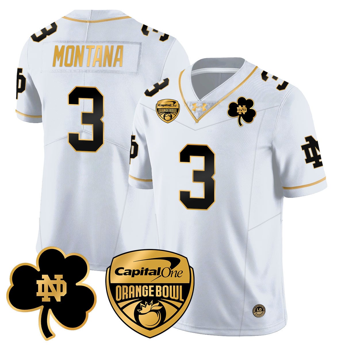 Men’s Notre Dame Fighting Irish 2025 Orange Bowl Jersey – All Stitched