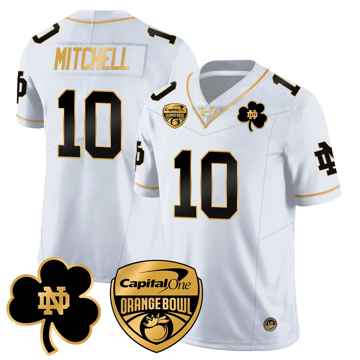 Men’s Notre Dame Fighting Irish 2025 Orange Bowl Jersey – All Stitched