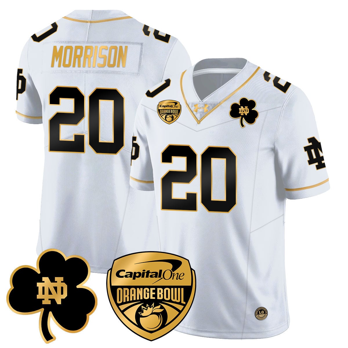 Men’s Notre Dame Fighting Irish 2025 Orange Bowl Jersey – All Stitched