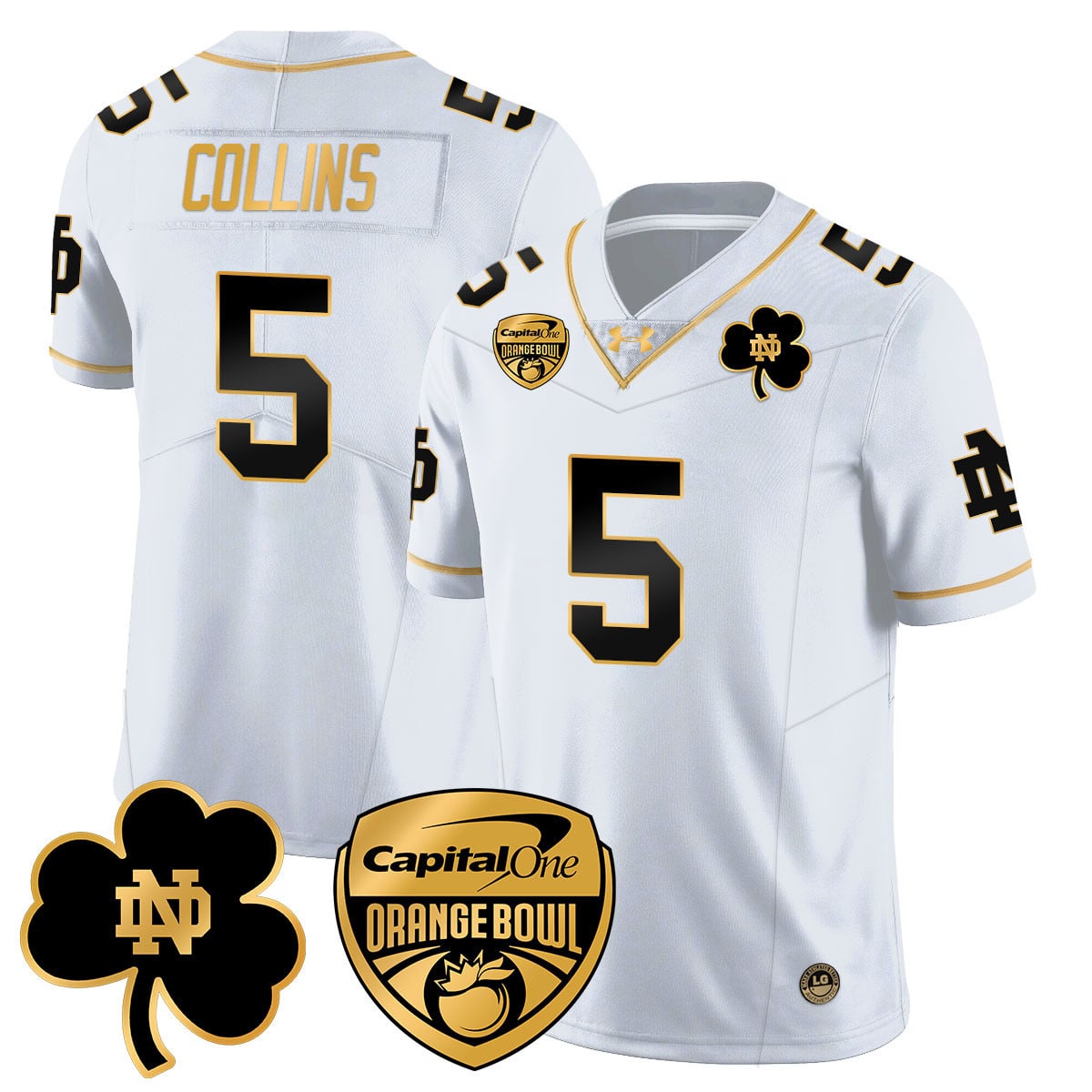 Men’s Notre Dame Fighting Irish 2025 Orange Bowl Jersey – All Stitched