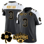 Men’s Notre Dame Fighting Irish 2025 Sugar Bowl Champions Gold Jersey – All Stitched