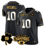 Men’s Notre Dame Fighting Irish 2025 Sugar Bowl Champions Gold Jersey – All Stitched