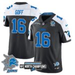 Men’s Detroit Lions 2024 NFC North Champions Gold Jersey N3 – All Stitched
