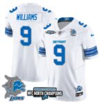Men’s Detroit Lions 2024 NFC North Champions Gold Jersey N3 – All Stitched
