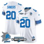 Men’s Detroit Lions 2024 NFC North Champions Gold Jersey N3 – All Stitched
