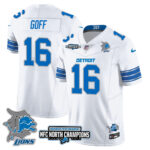 Men’s Detroit Lions 2024 NFC North Champions Gold Jersey N3 – All Stitched