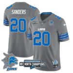 Men’s Detroit Lions 2024 NFC North Champions Gold Jersey N3 – All Stitched