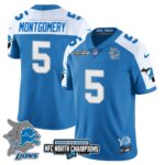 Men’s Detroit Lions 2024 NFC North Champions Gold Jersey N3 – All Stitched