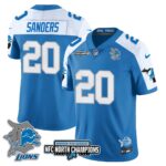 Men’s Detroit Lions 2024 NFC North Champions Gold Jersey N3 – All Stitched