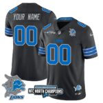 Custom Gender/Name Detroit Lions 2024 NFC North Champions Gold Jersey N3 – All Stitched