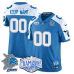 Custom Gender/Name Detroit Lions 2024 NFC North Champions Gold Jersey – All Stitche