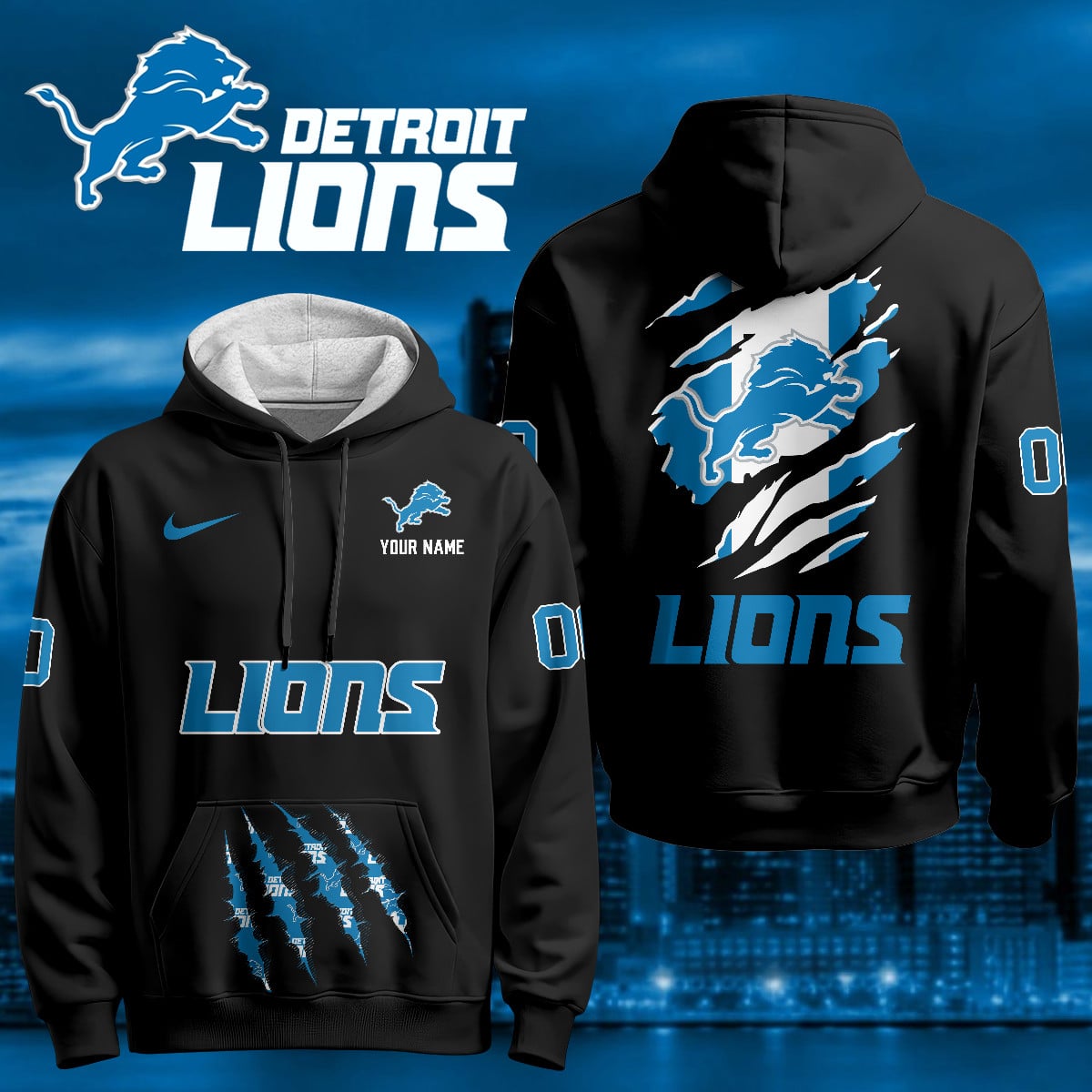 2025 Detroit Lions Pride Limited Hoodie