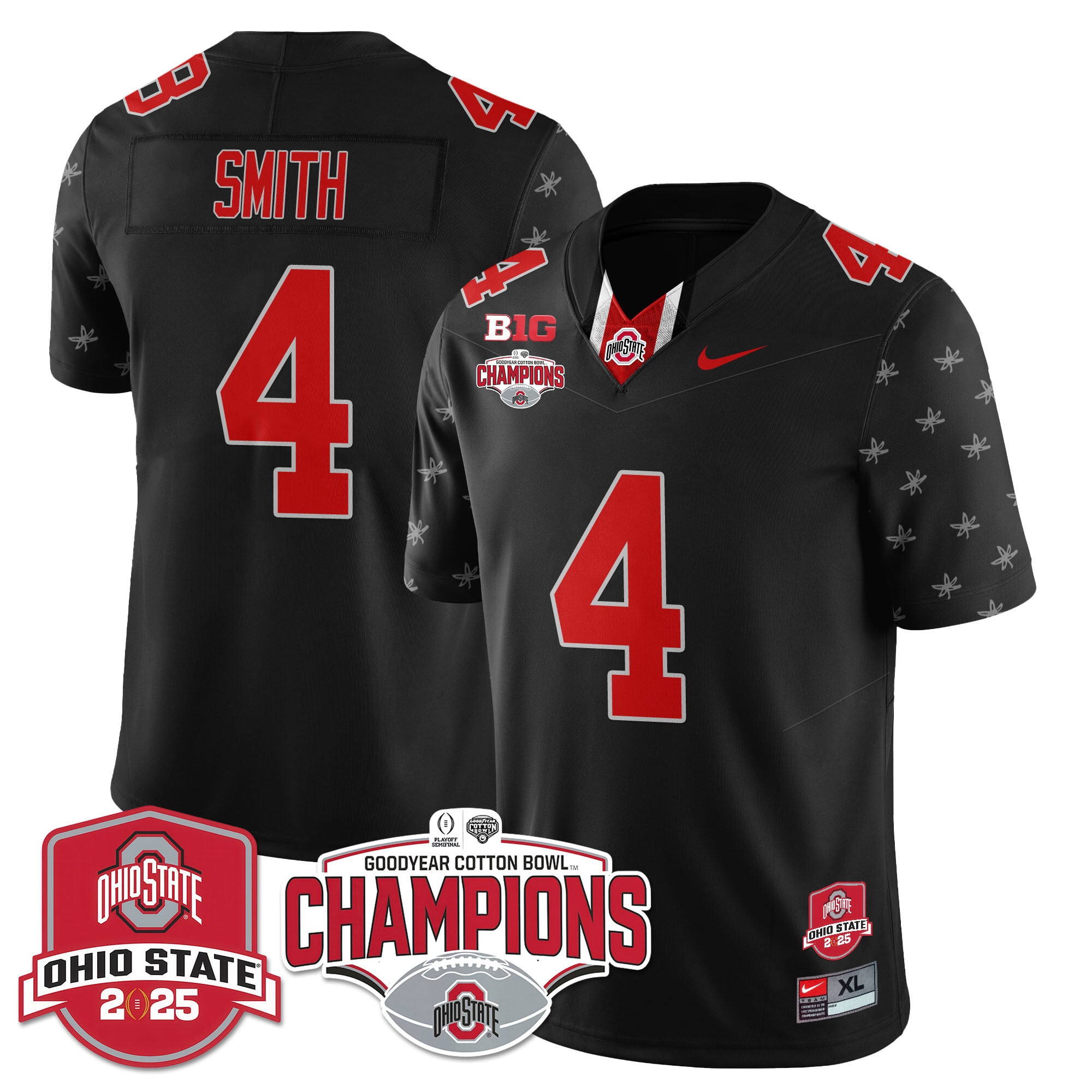 Men’s Ohio State Buckeyes 2024 Cotton Bowl Champions Jersey N5 – All Stitched