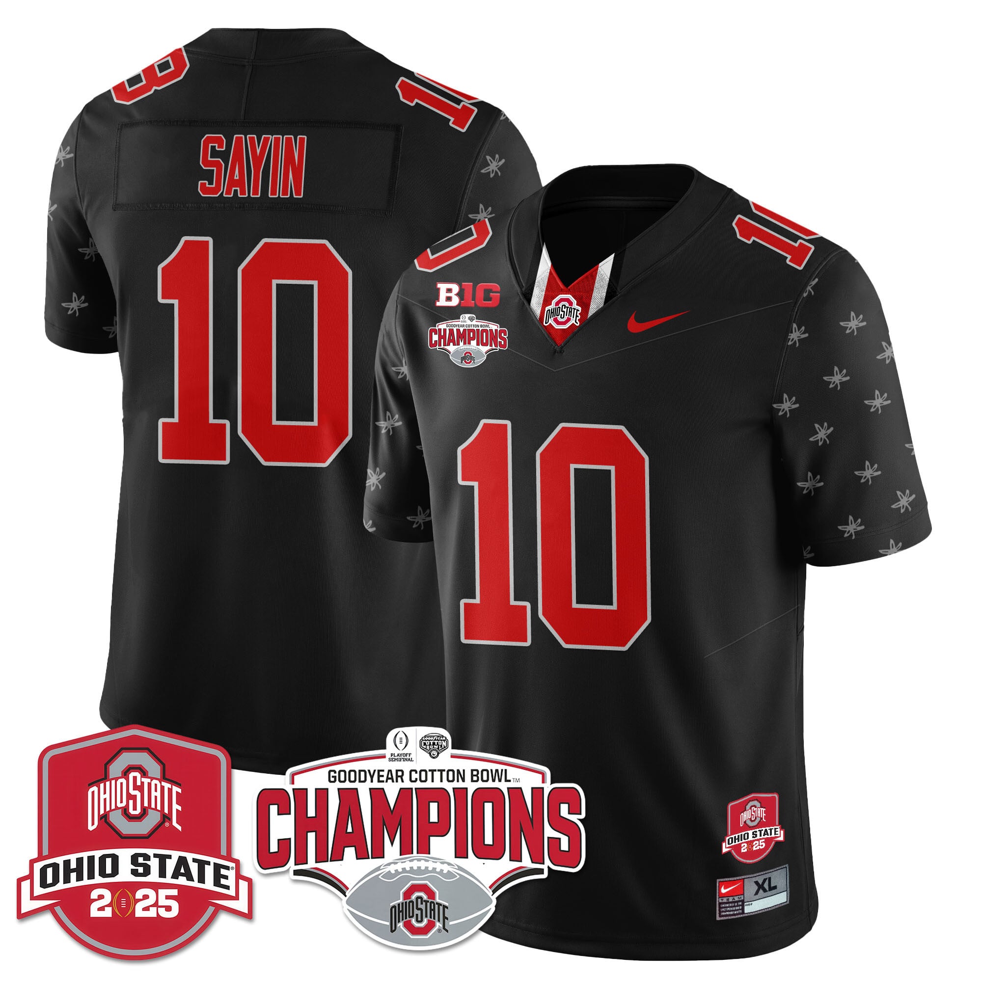 Men’s Ohio State Buckeyes 2024 Cotton Bowl Champions Jersey N5 – All Stitched