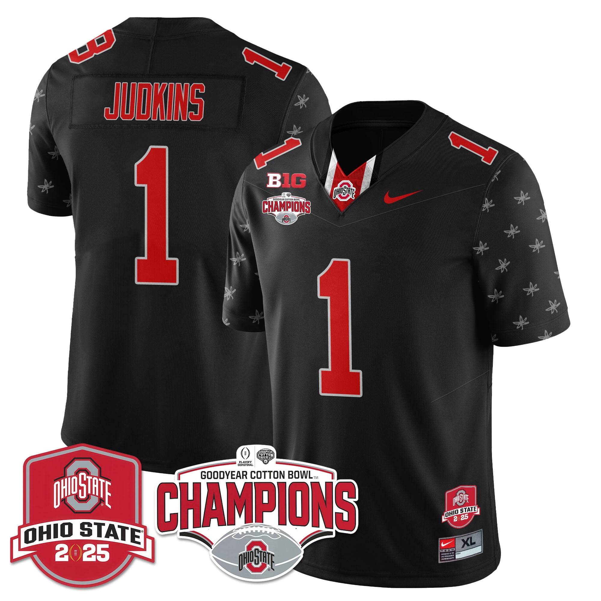 Men’s Ohio State Buckeyes 2024 Cotton Bowl Champions Jersey N5 – All Stitched