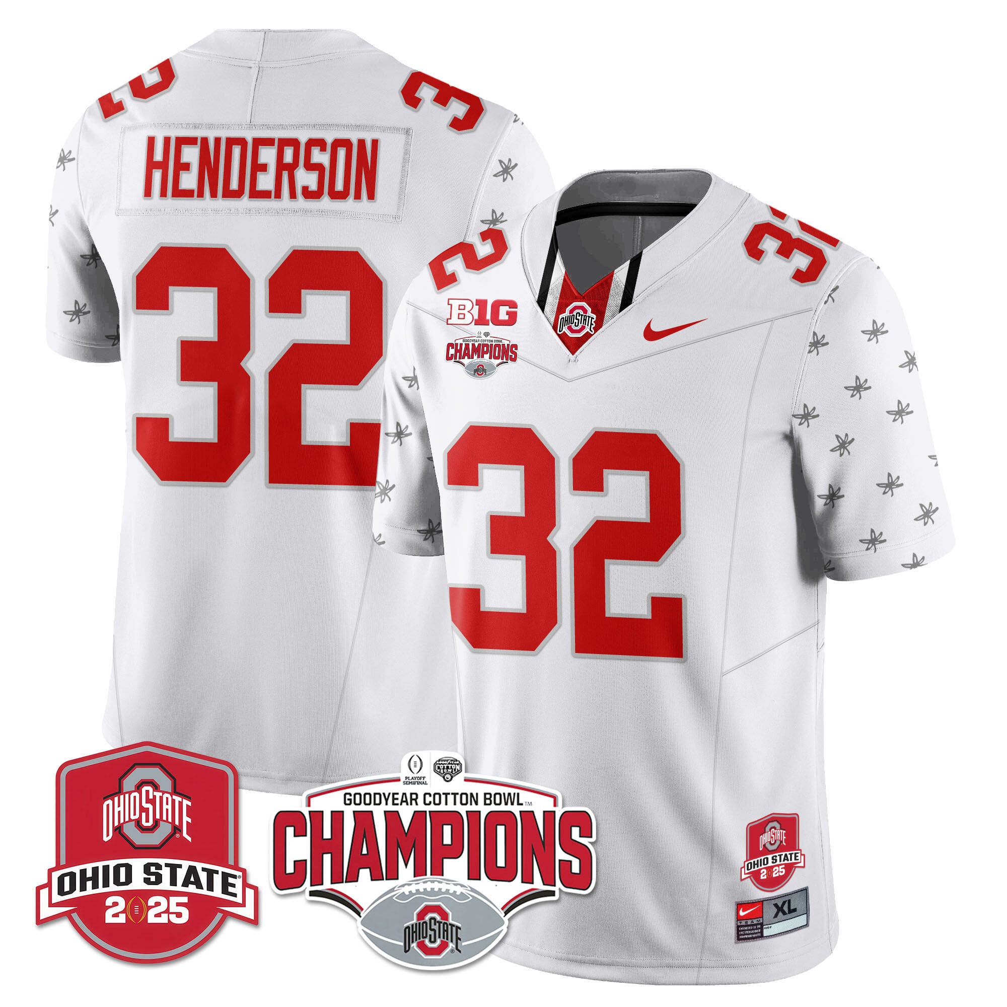 Men’s Ohio State Buckeyes 2024 Cotton Bowl Champions Jersey N5 – All Stitched