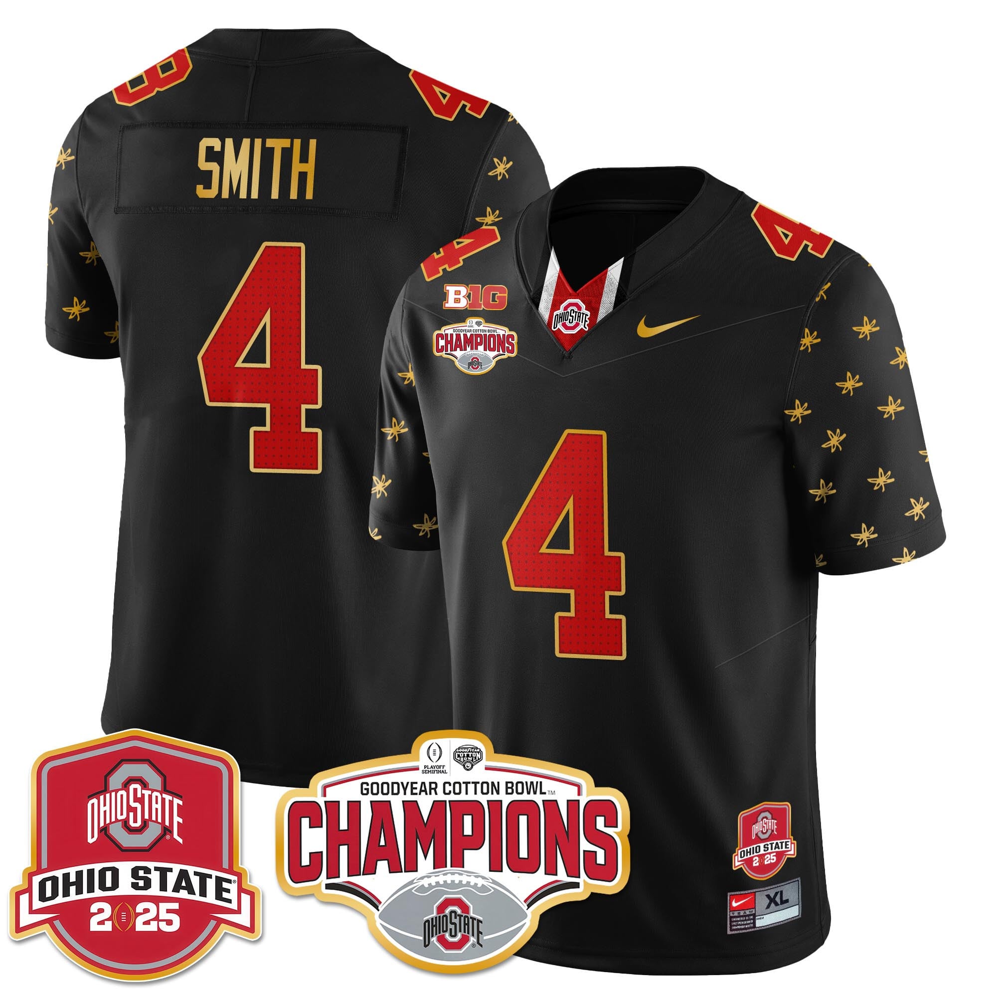 Men’s Ohio State Buckeyes 2024 Cotton Bowl Champions Jersey N2 – All Stitched