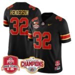 Men’s Ohio State Buckeyes 2024 Cotton Bowl Champions Jersey N2 – All Stitched