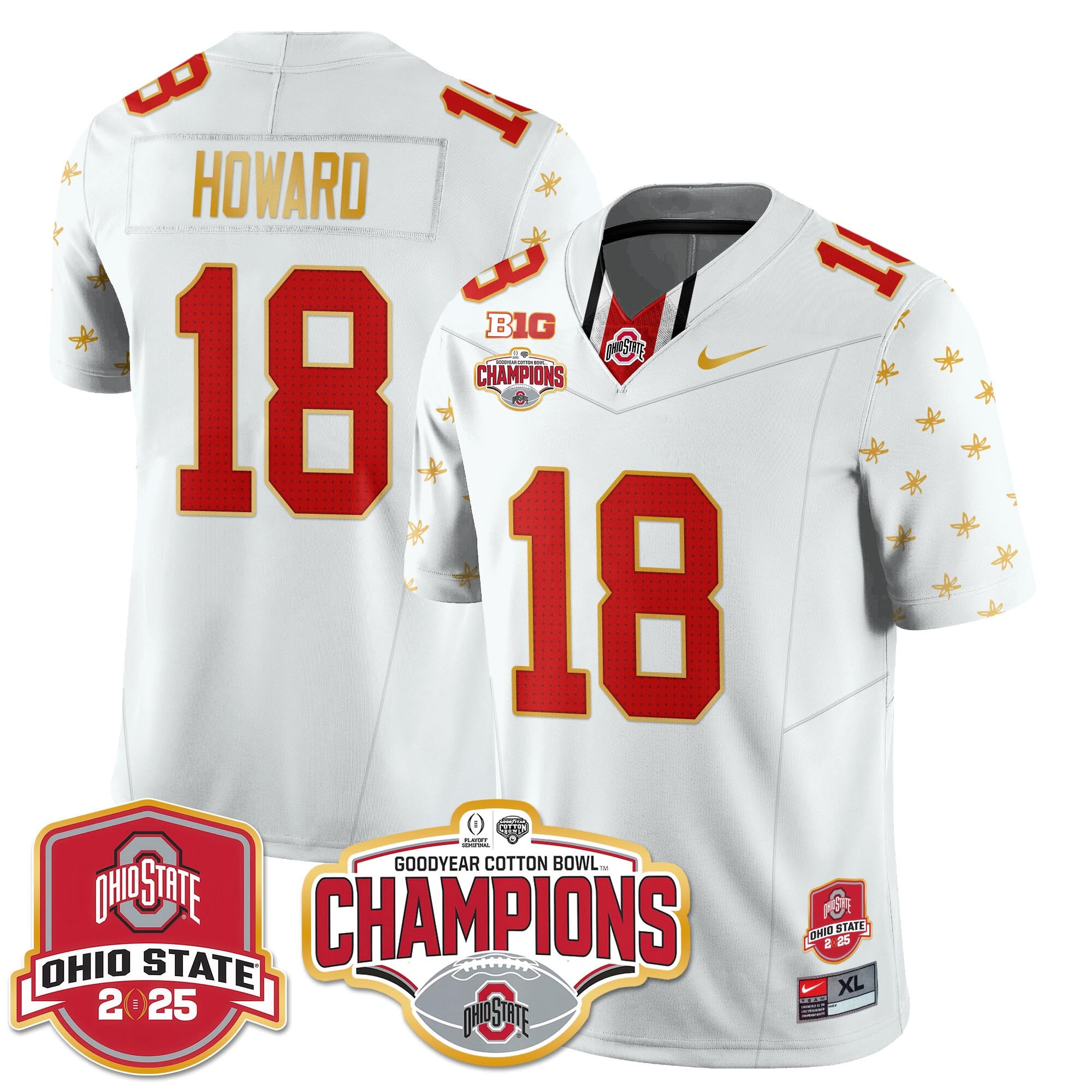 Men’s Ohio State Buckeyes 2024 Cotton Bowl Champions Jersey N2 – All Stitched