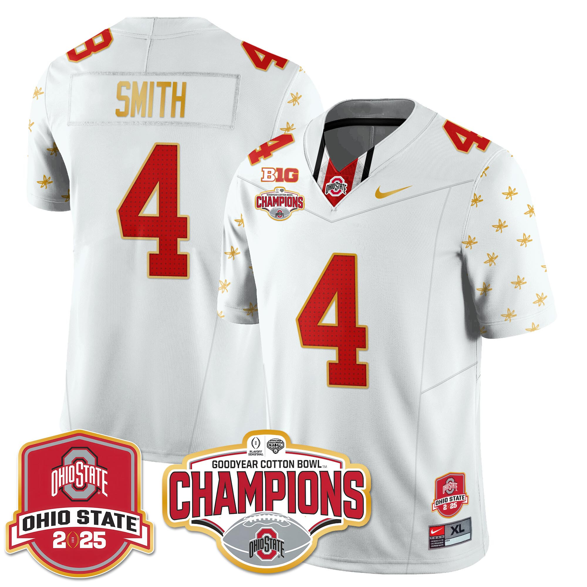 Men’s Ohio State Buckeyes 2024 Cotton Bowl Champions Jersey N2 – All Stitched